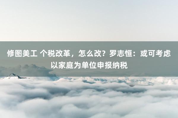 修图美工 个税改革，怎么改？罗志恒：或可考虑以家庭为单位申报纳税